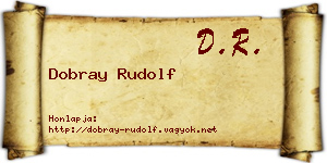 Dobray Rudolf névjegykártya